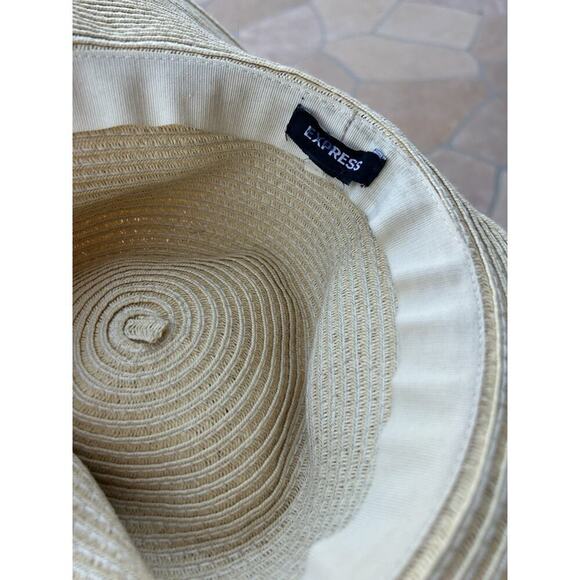 Express Womens Paper/Polyester Woven Floppy Sun Hat Margaritas OneSize JW - Picture 2 of 2